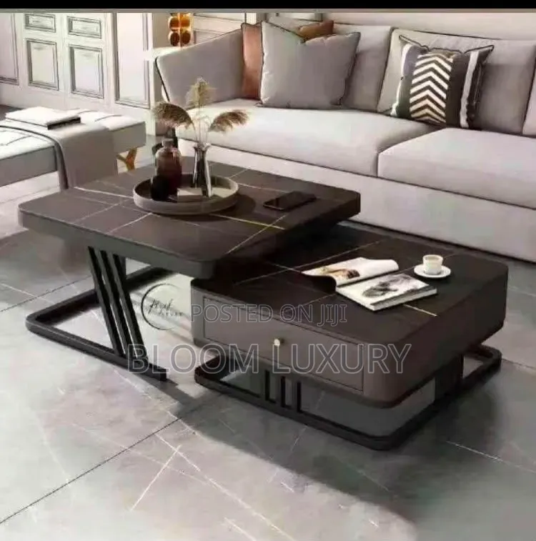 Real Marble Center Table With Drawers