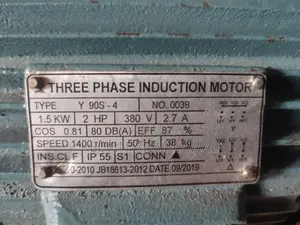 2 Horsepower Induction 3-Phase Motor