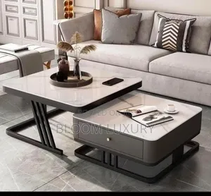 Real Marble Center Table With Drawers