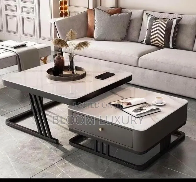 Real Marble Center Table With Drawers