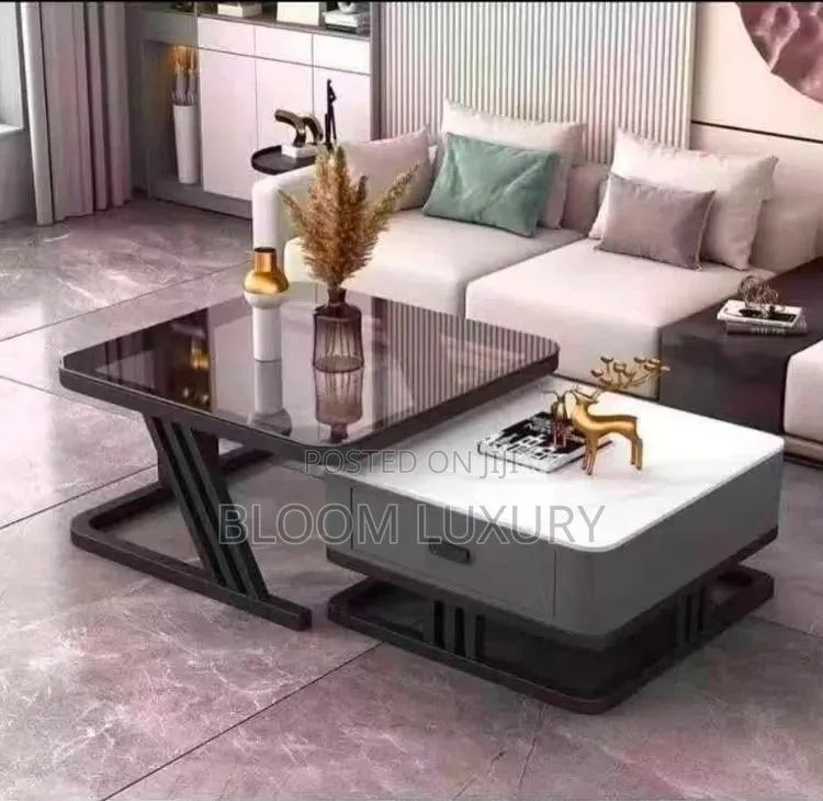 Real Marble Center Table With Drawers