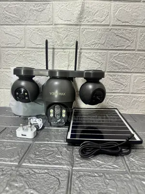 3 Lens V380max Solar AOV CCTV Camera 3 Rotating Lenses