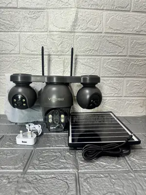 3 Lens V380max Solar AOV CCTV Camera 3 Rotating Lenses