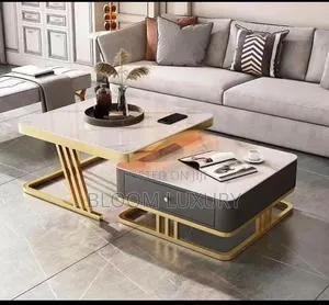 Real Marble Center Table With Drawers
