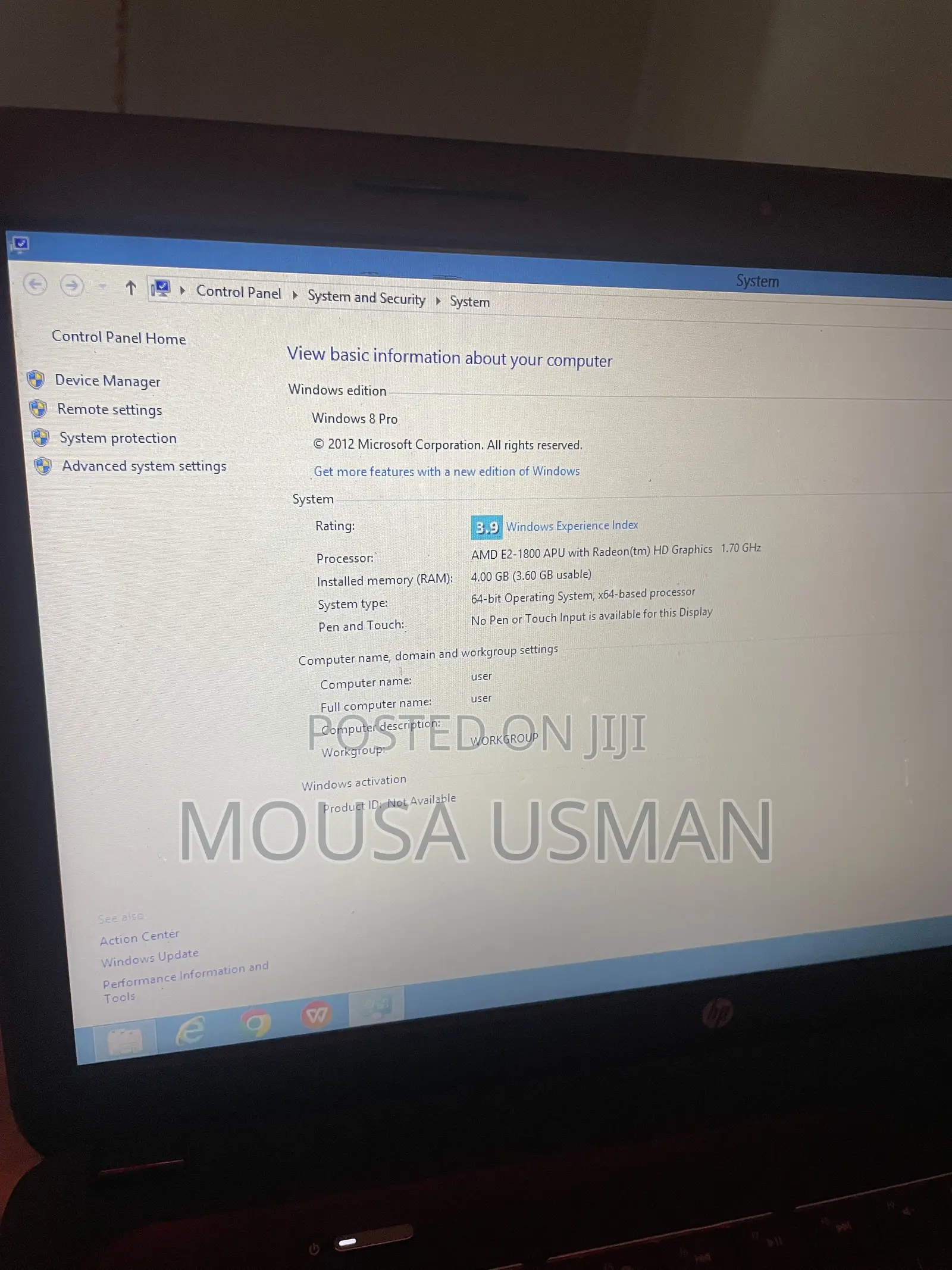 Laptop HP 655 4GB AMD HDD 160GB
