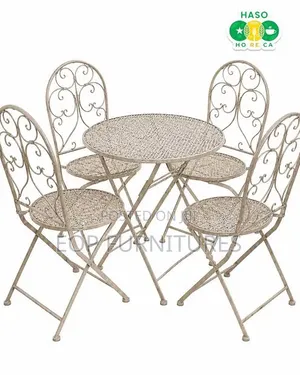 4 Chairs and One Table Garden Set.. Metal