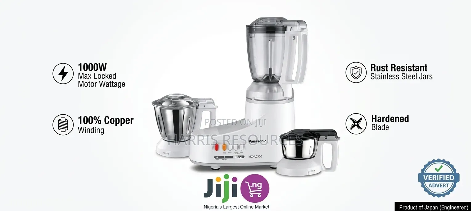 Panasonic Blender MX-AC300 (White) Mixer Grinder