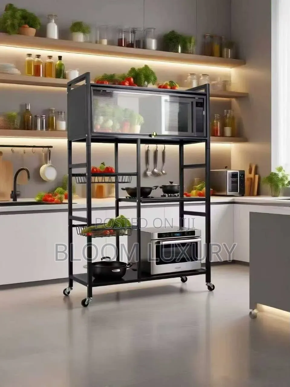 Multi-Tiered Multifunctional Storage Rack With Cover Type A