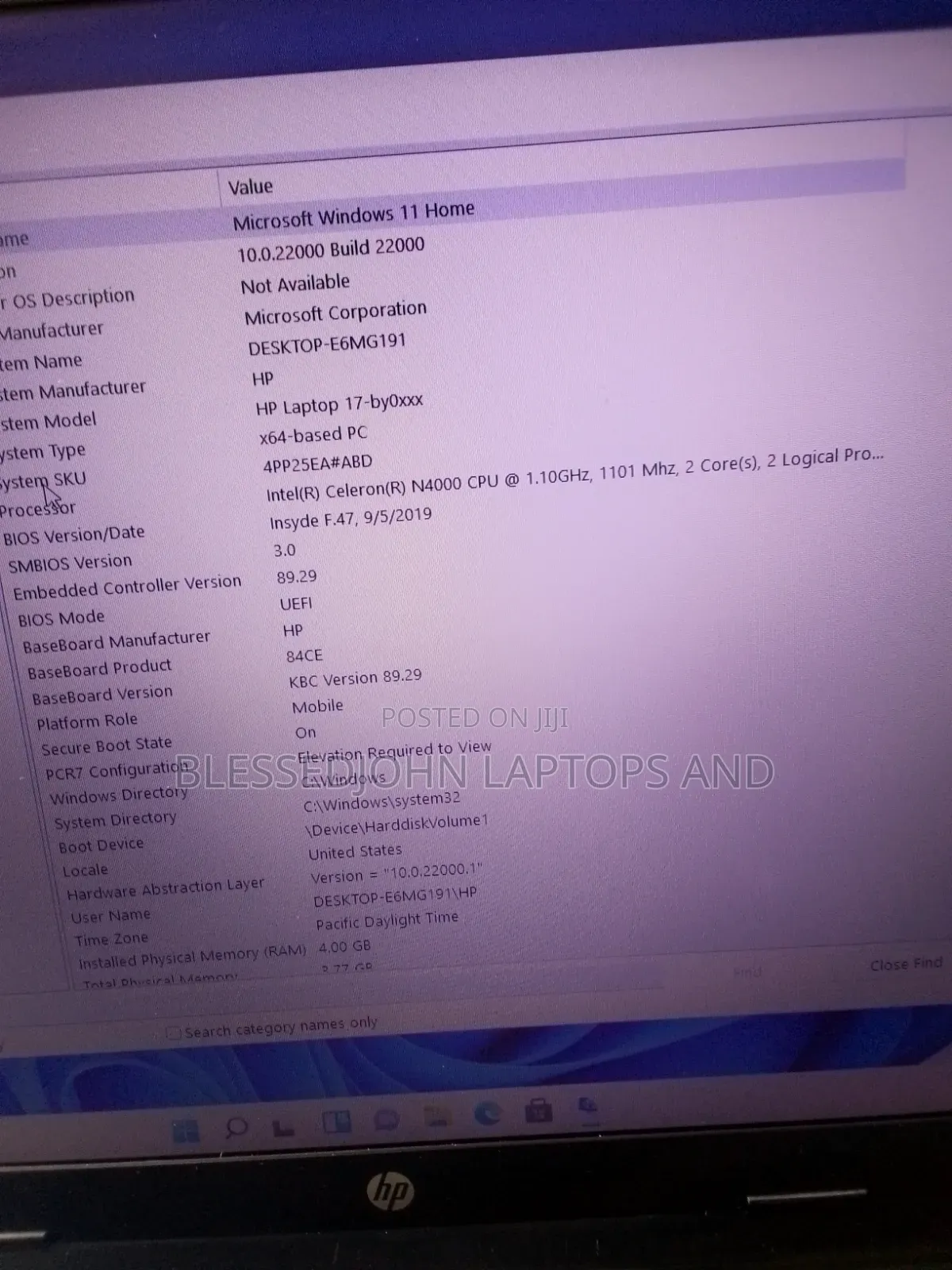Laptop HP 4GB Intel Celeron HDD 320GB