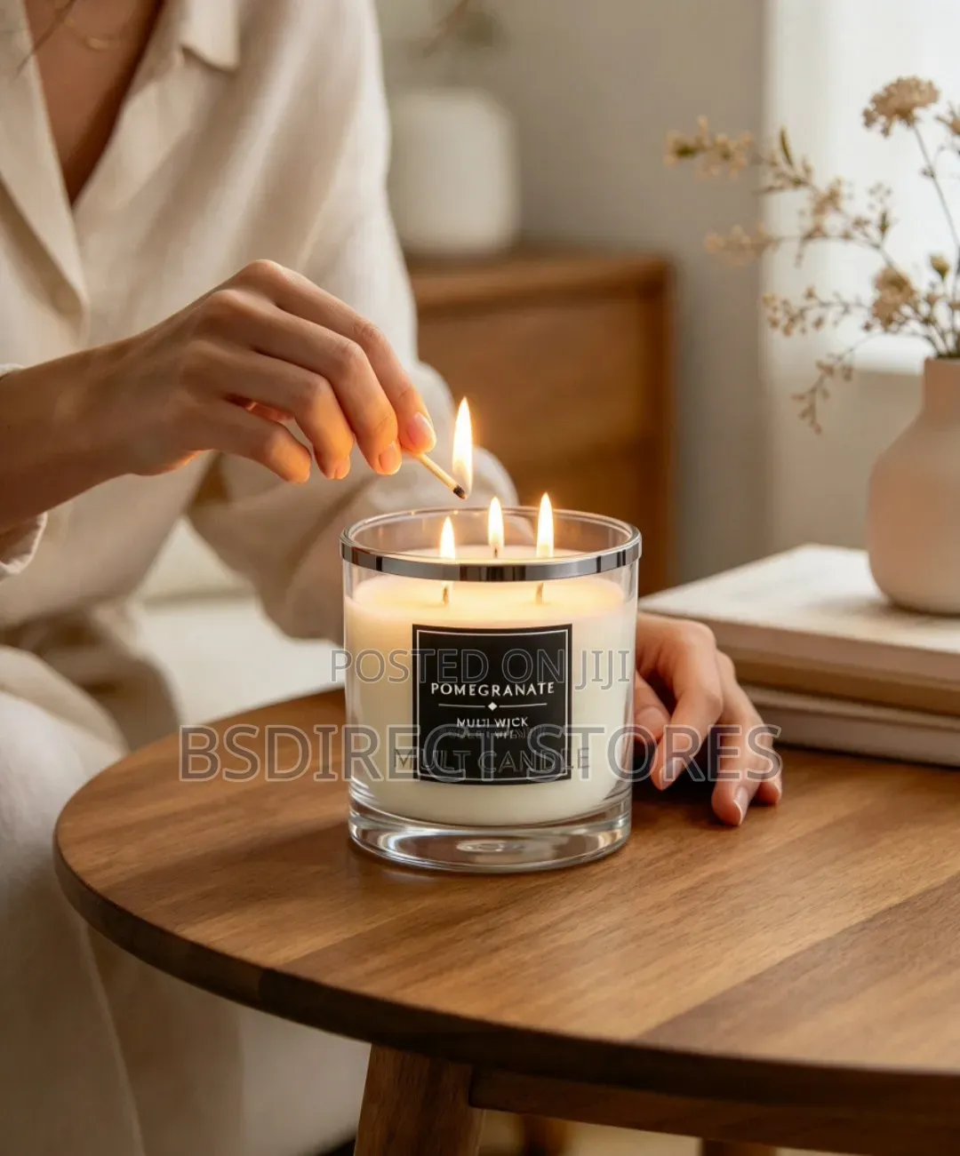 Home Classic Pomegranate Double Wick Candle Burn Time 40hrs