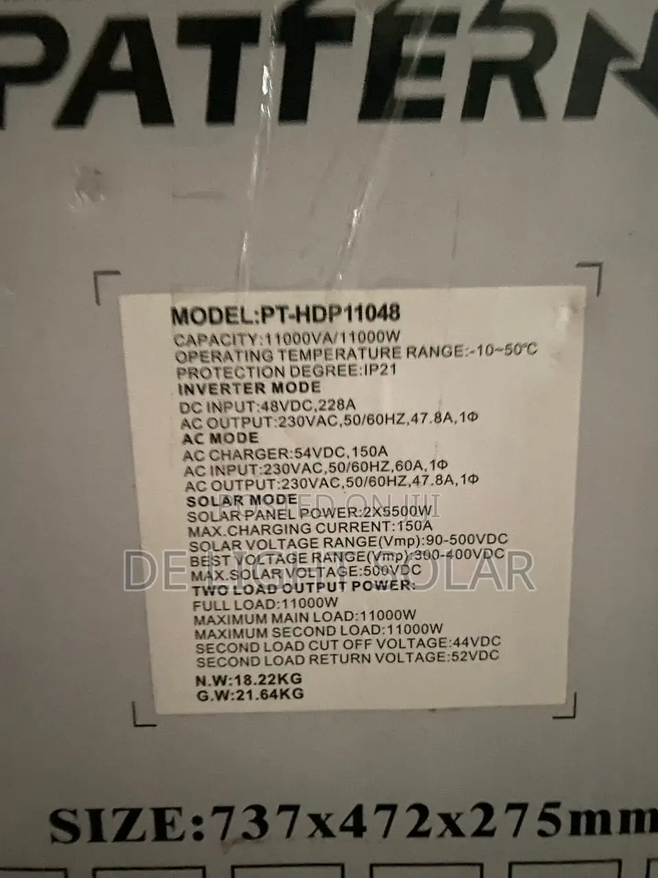 Pattern 11kva 48v Inverter