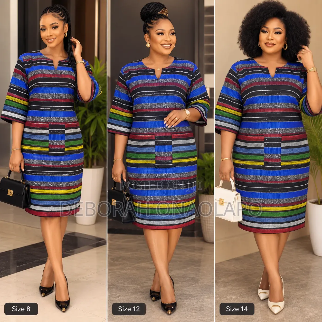 Quality Ankara Mini Dress With Aso Oke.