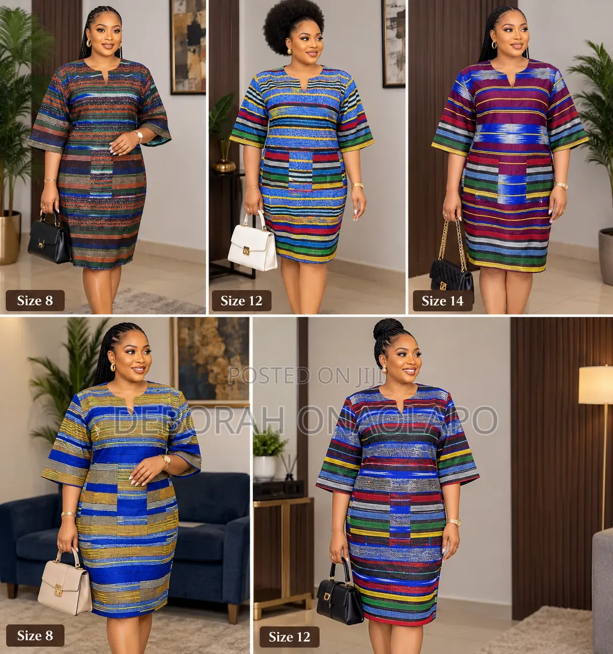 Quality Ankara Mini Dress With Aso Oke.