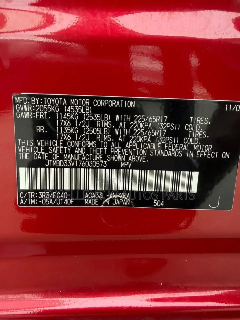 Toyota RAV4 2007 Red