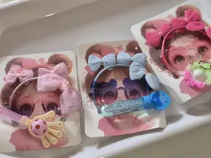 Keeyah's Little Accessories Head Band, Hair Clips,glasses and a Toy