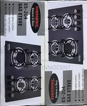 Eurosonic 4-Burner Tempered Glass Gas Stove Cooker ES-204