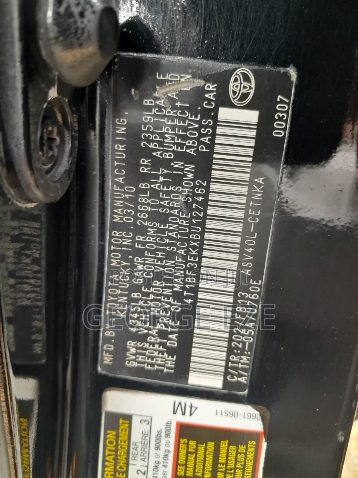 Toyota Camry 2010 Black