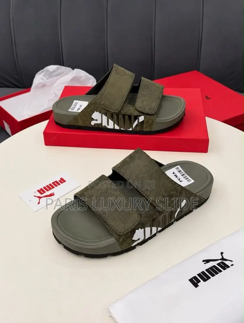 Original PUMA Spider Web Double-Strap Slides/ Luxury Palm Slippers