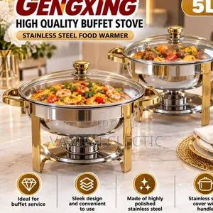 Gengxing 5L Luxury Stainless Steel Buffet Stove / Chafing Dish