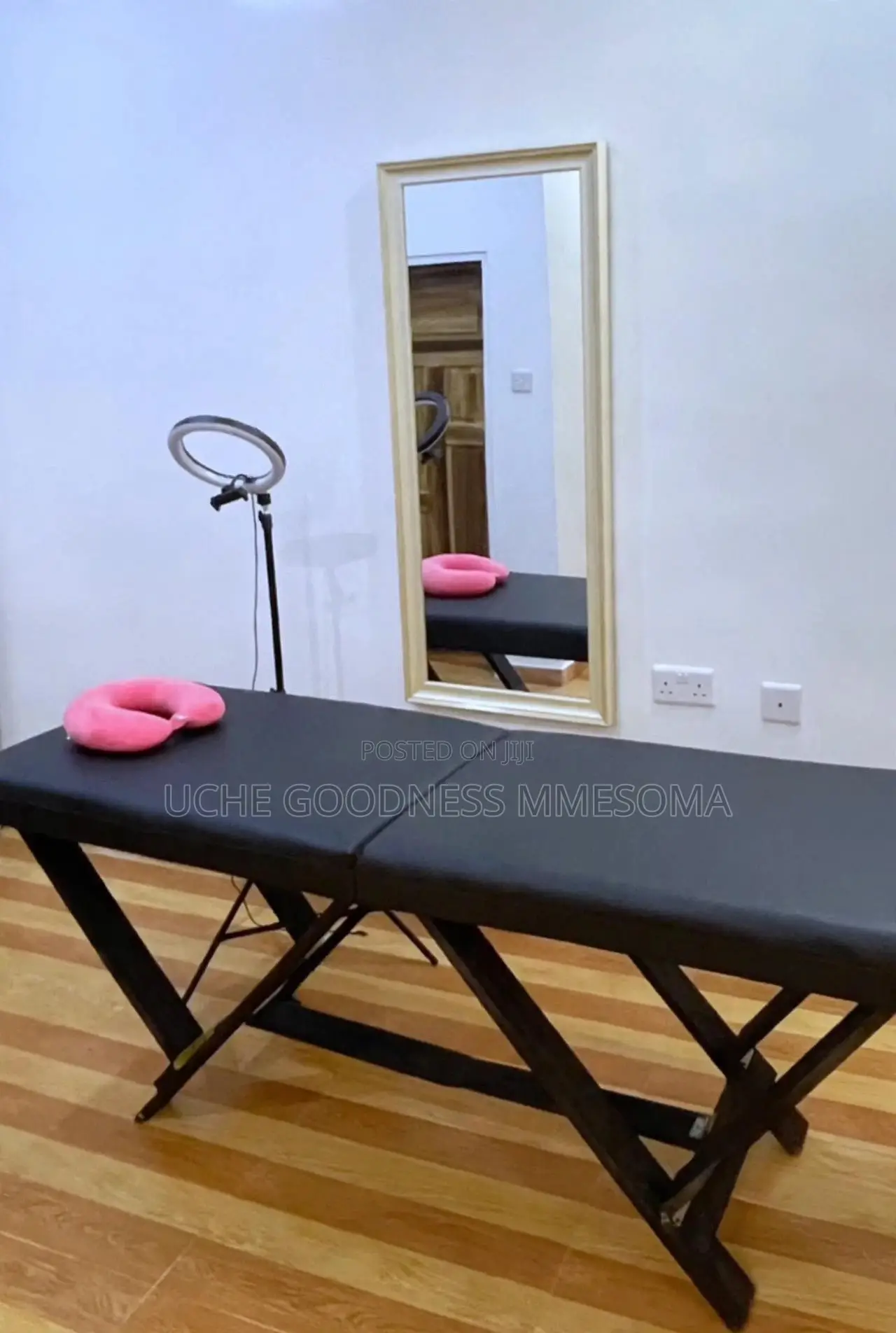 Black Foldable Lash Bed for Lash, Brows, Tattoo, Spa - Bed Only