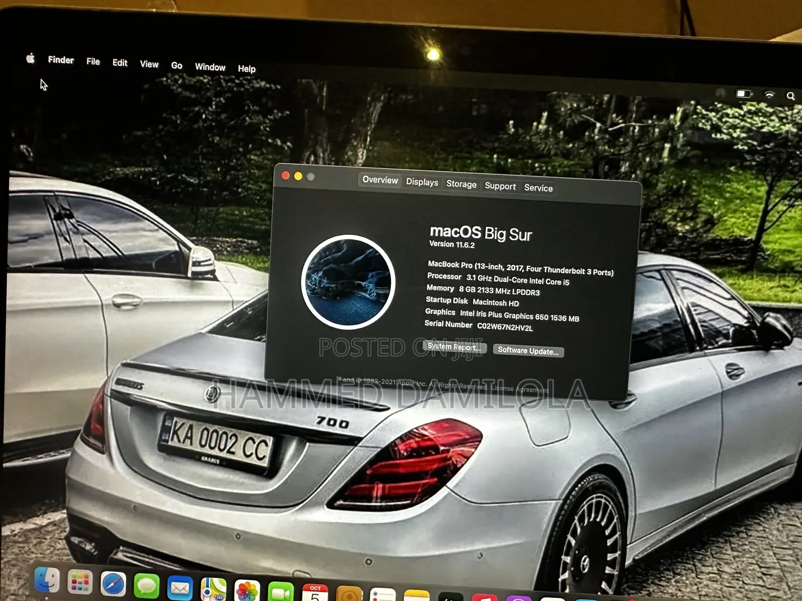 Laptop Apple MacBook Pro 2017 16GB Intel Core i5 SSD 256GB