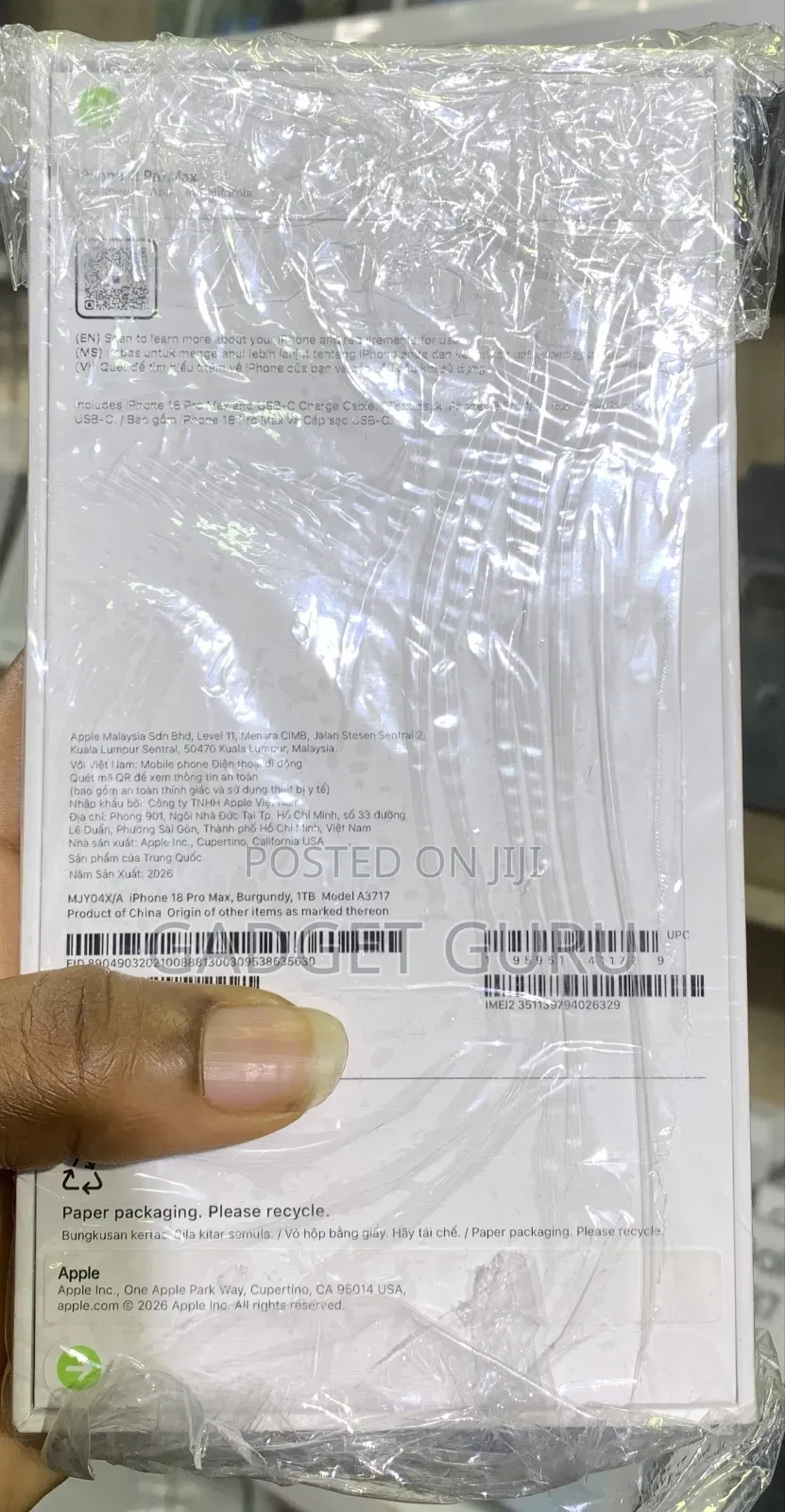 New Apple iPhone 18 Pro Max 1 TB Red