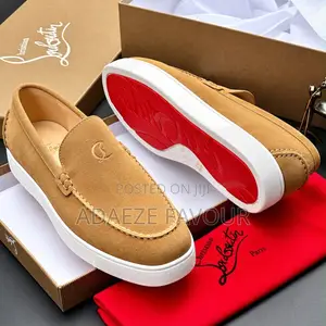 Men’s Luxury Suede Loafers – Tan/Brown With White Sole