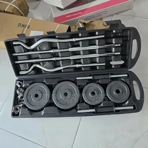 Brand New 55kg Dumbbell + Barbell + EZ Bar Set