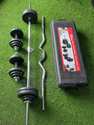55kg Dumbbell/Barbell/Curl Bar Set
