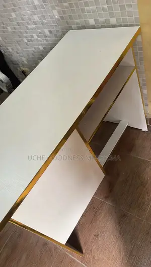 White Office Table With 2 Drawers and Keys - Brand New