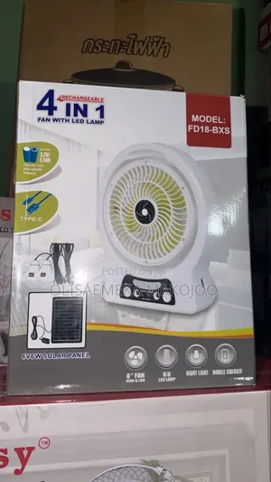Solar Rechargeable Table Fan