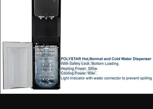 Polystar 3 Taps Bottom Loader Water Dispenser | PV-R6JX-5BLK
