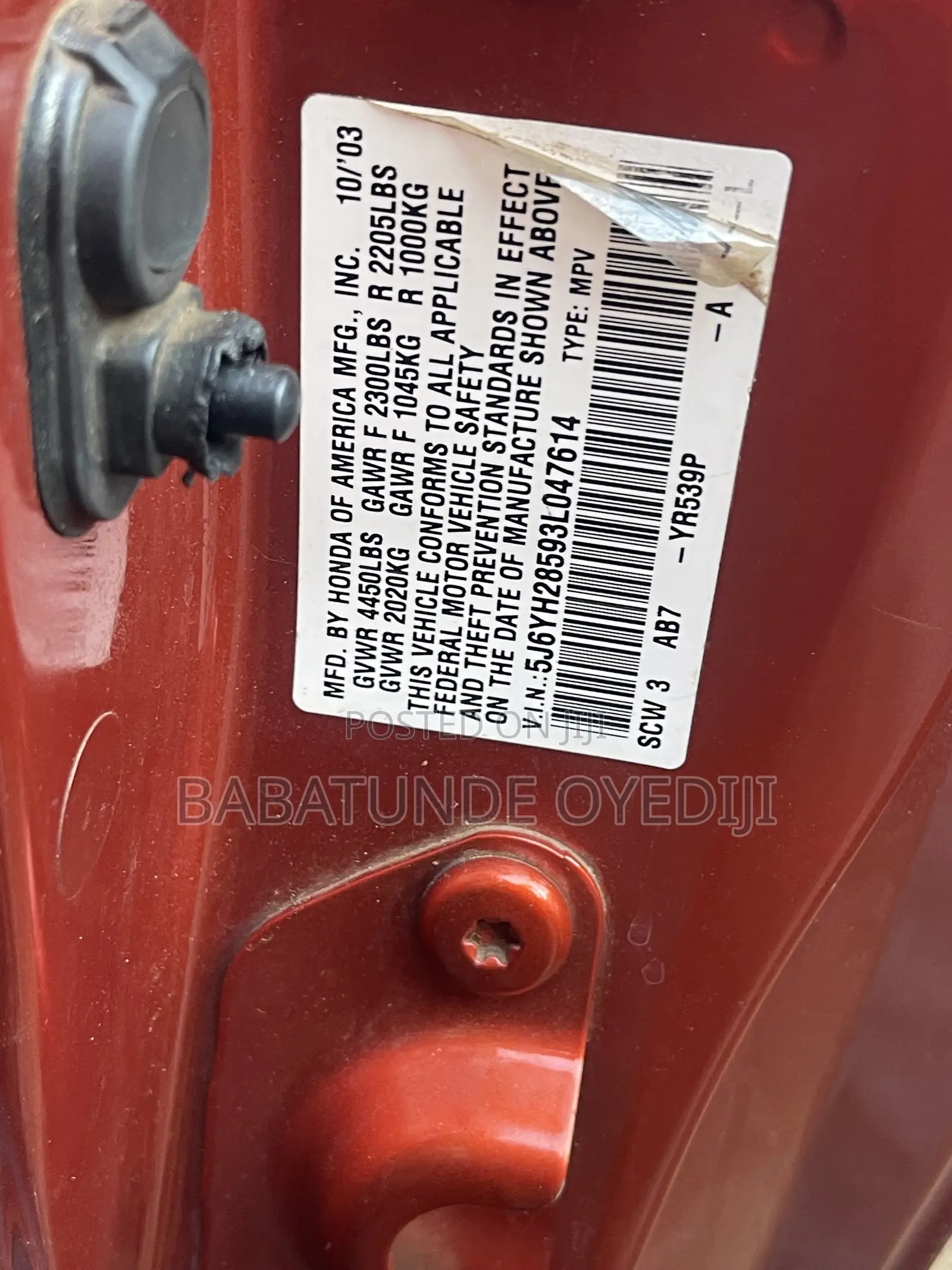 Honda Element 2004 Orange