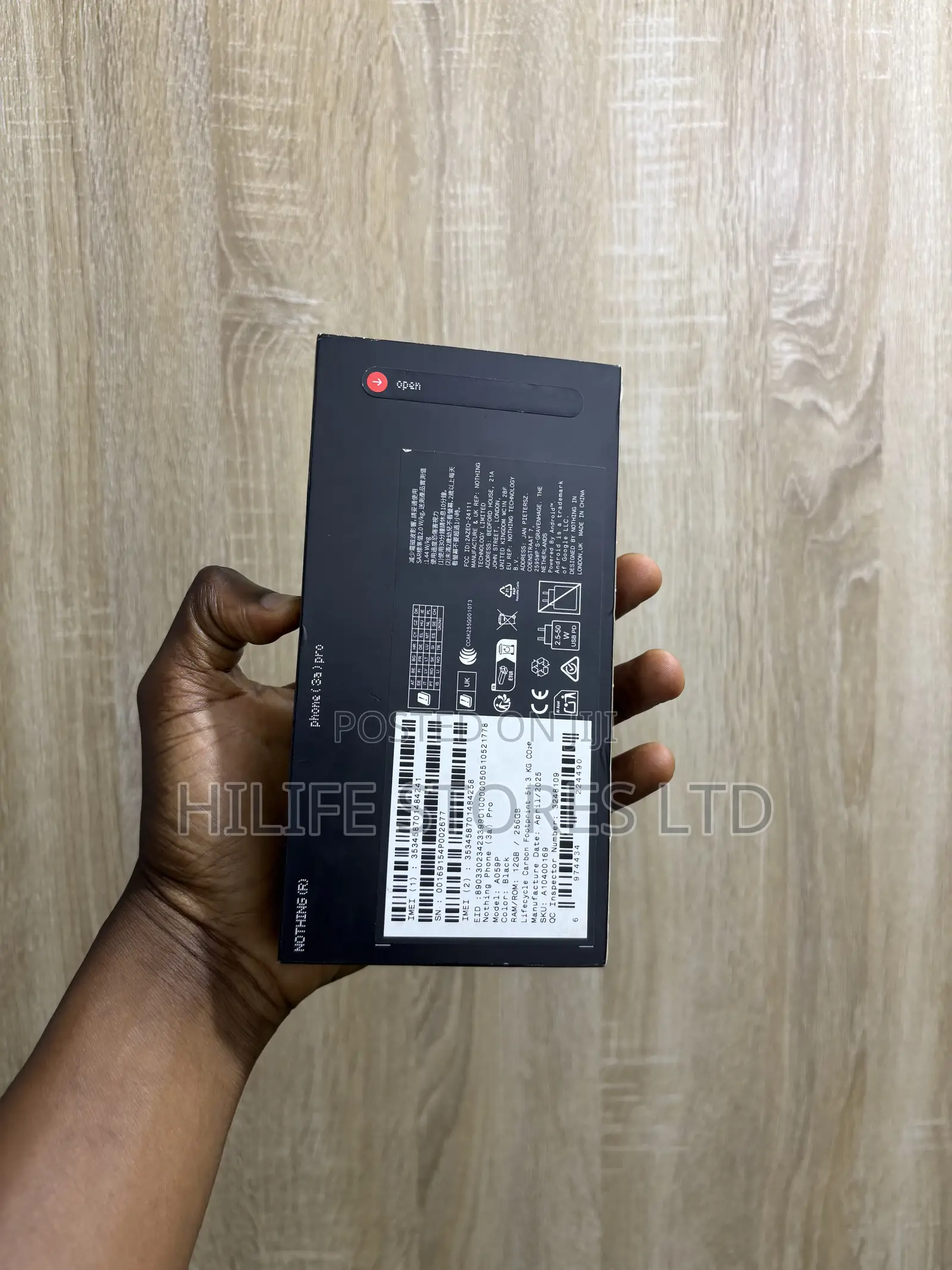 New Nothing Phone 3a Pro 256 GB Black