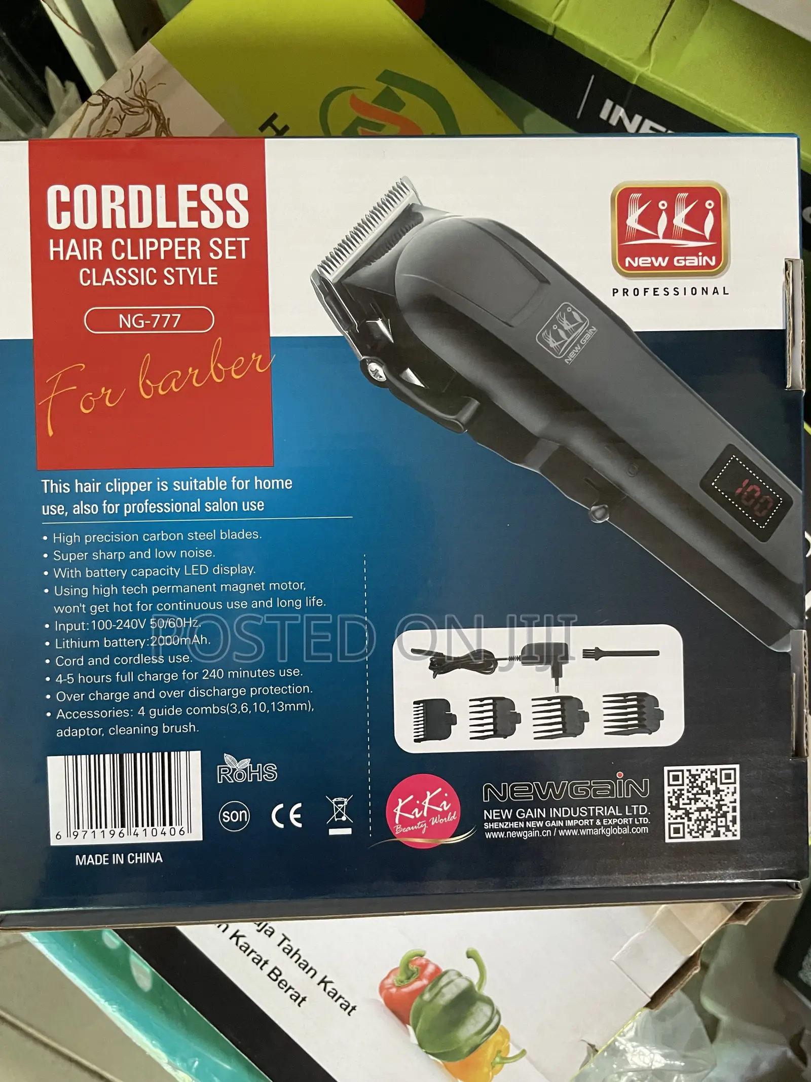 Cordless Hair Clipper Set Rechargeable Classic Style