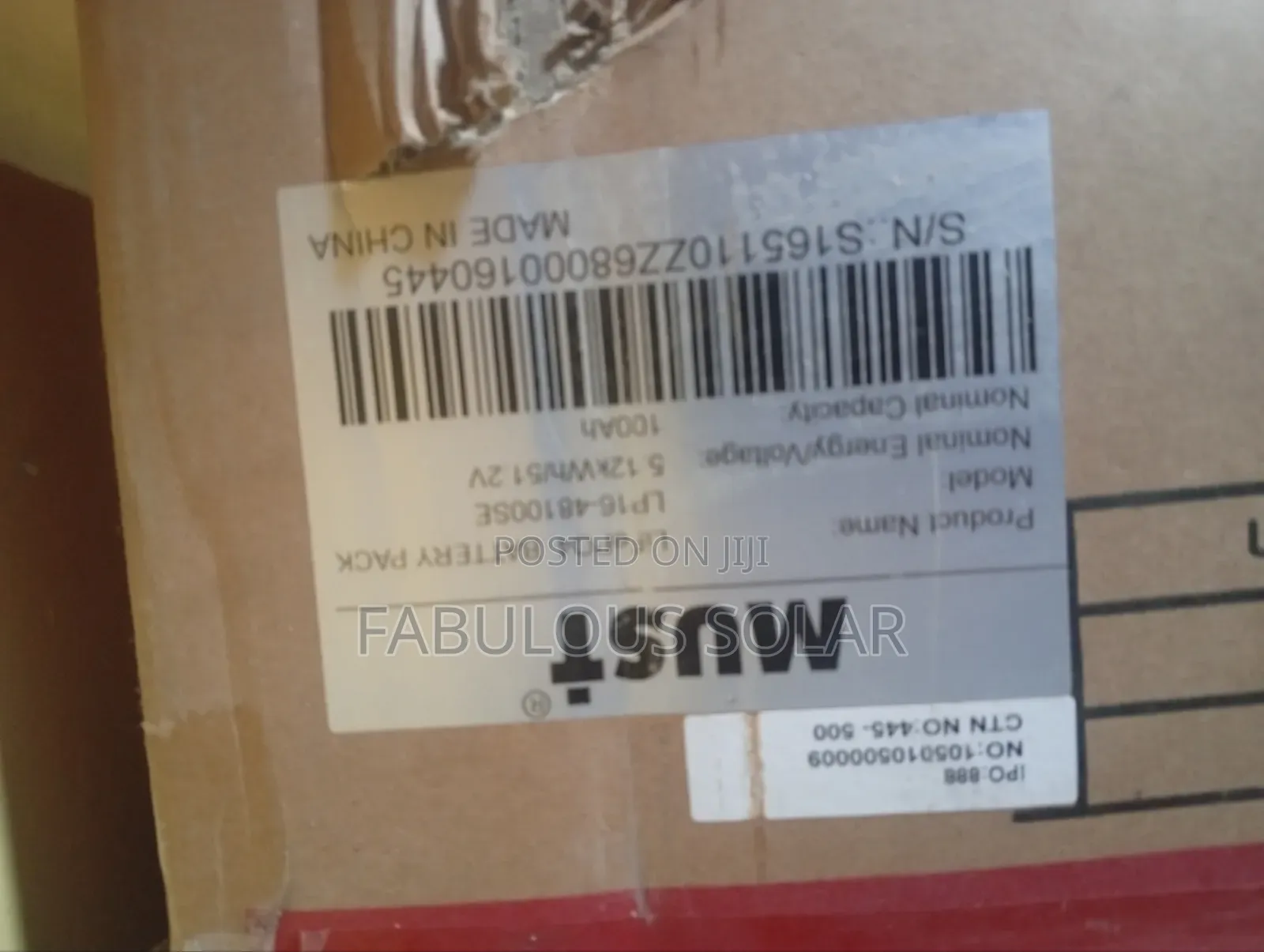 5kwh 48v Must Solar Lithium Battery