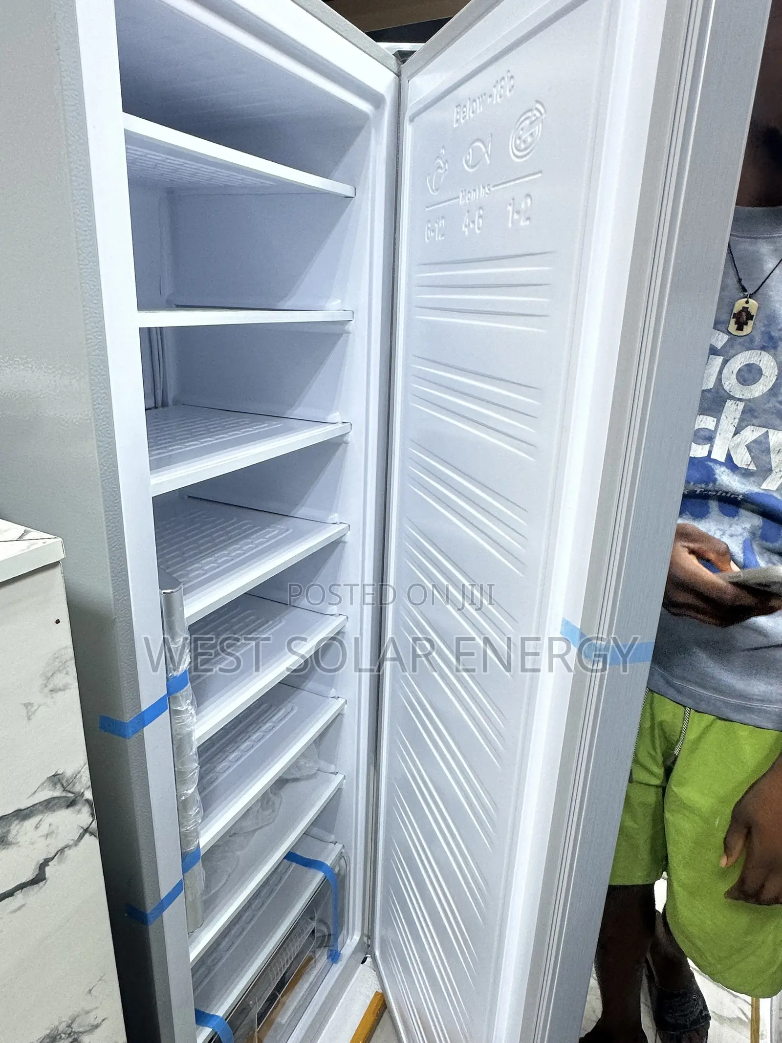 258L Yohako Upright Solar Ice Maker Freezer