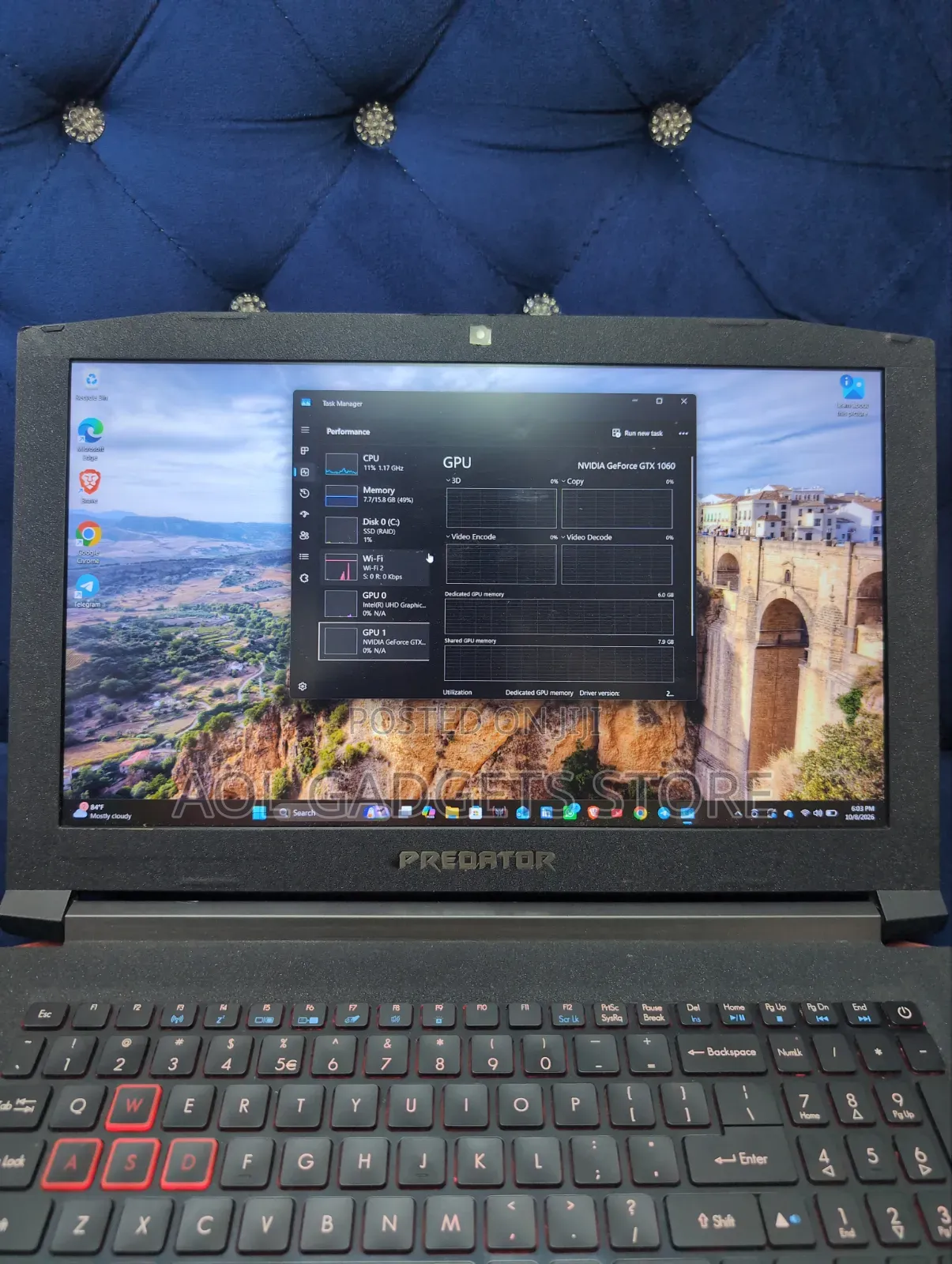 Laptop Acer Predator Helios 300 16GB Intel Core i7 SSD 256GB