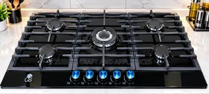 Black Stainless Steel 5 Burner