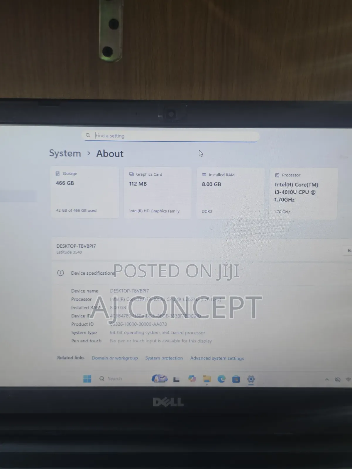 Laptop Dell Latitude 3540 8GB Intel Core i3 HDD 500GB