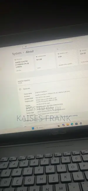 Laptop Asus N550JK 16GB Intel Core i7 SSD 256GB
