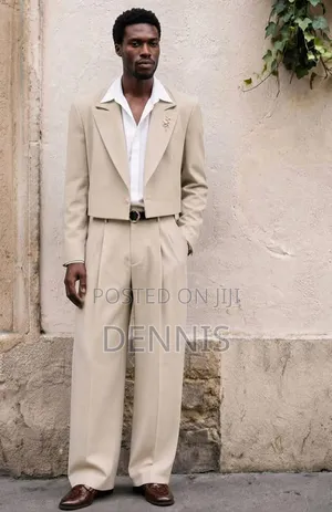 Men's Beige 2-Piece Suit