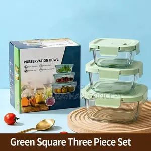 3pcs Borosilicate Glass Container