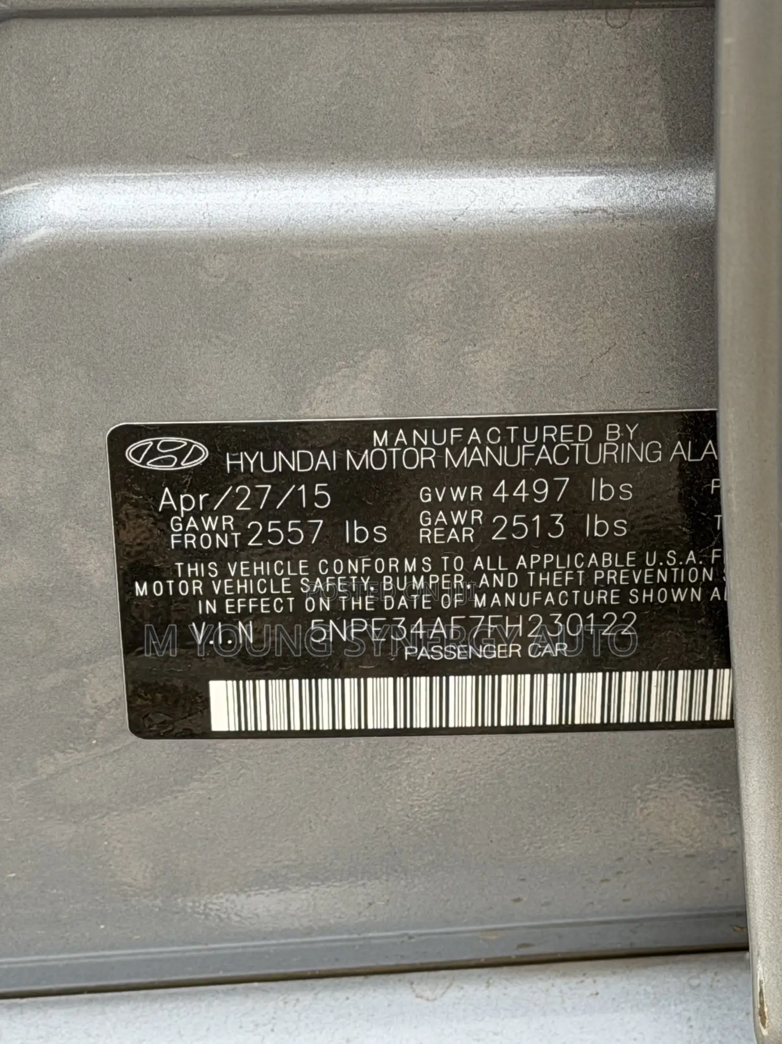 Hyundai Sonata SE 2016 Silver