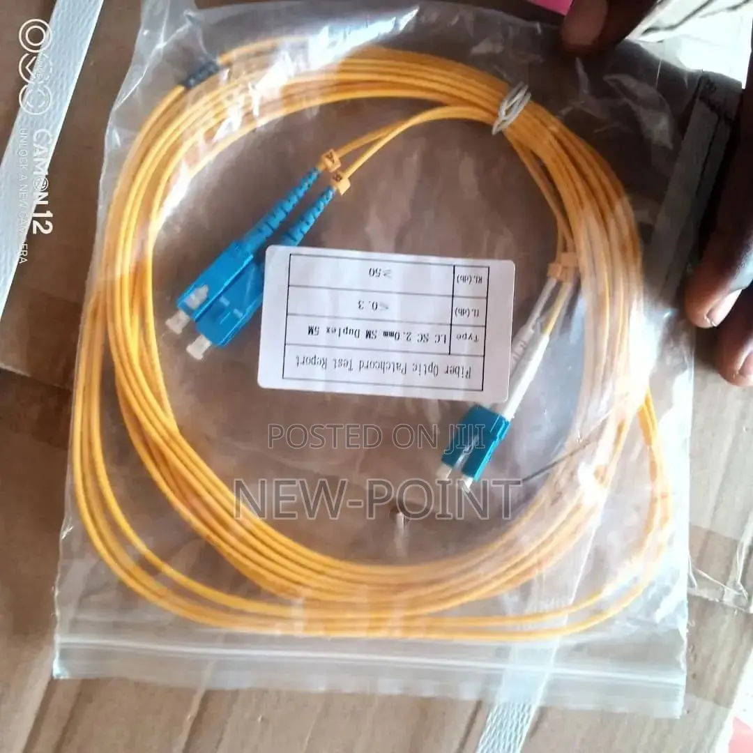 20m Lc-Sc Single Mode Fiber Optic Patch Cord – Duplex Yellow Cable