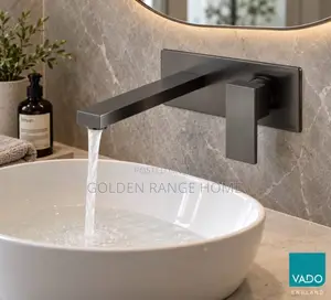 Brushed Grey Conceal Basin Faucet