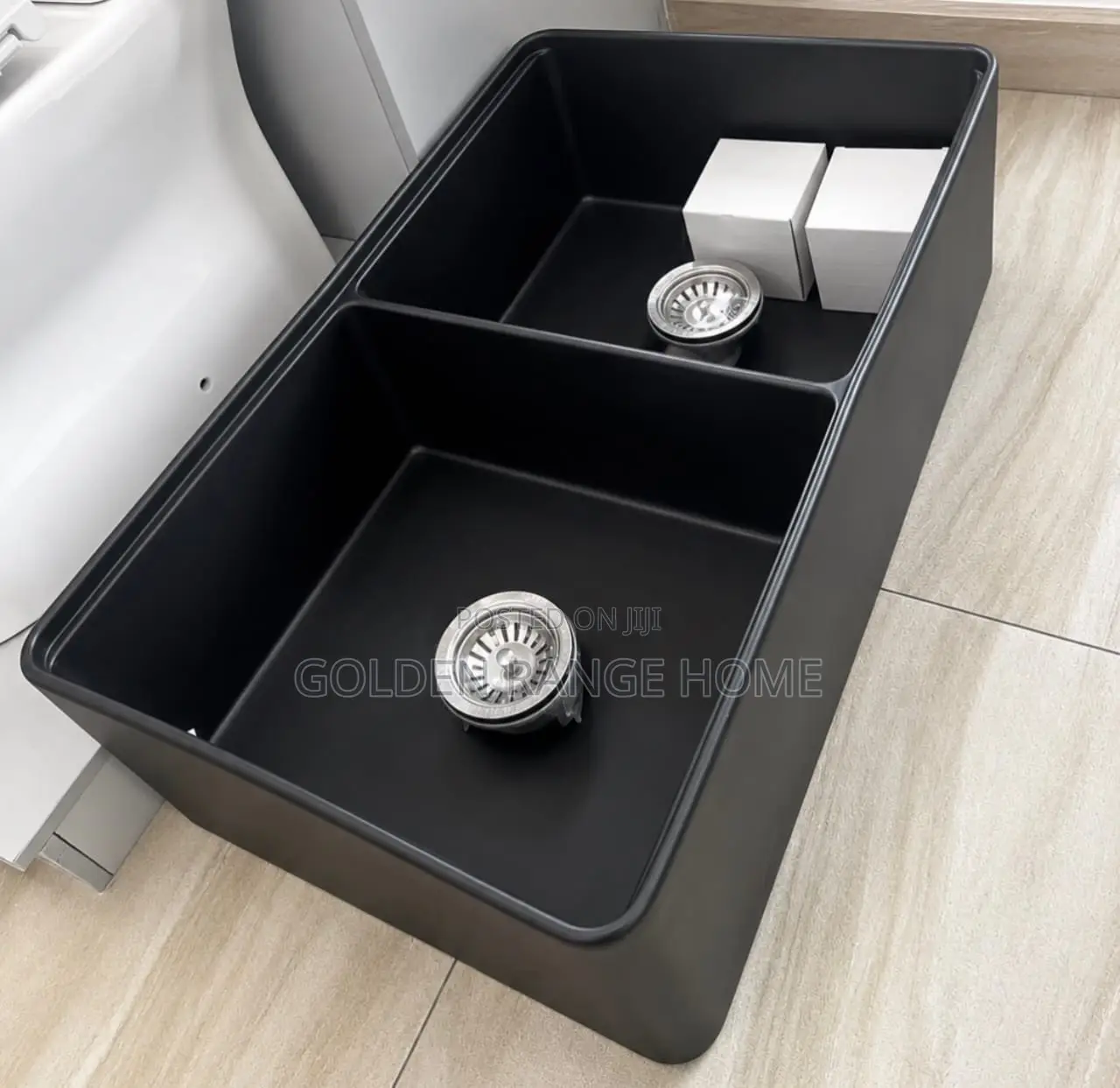 Black Multi Purpose Ceramic Belfast Sink