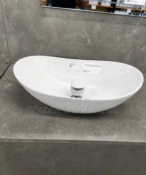 Curved Design Ceramic Countertops Basin