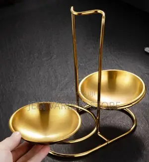 Stainless Steel Gold Double Spoon Rest