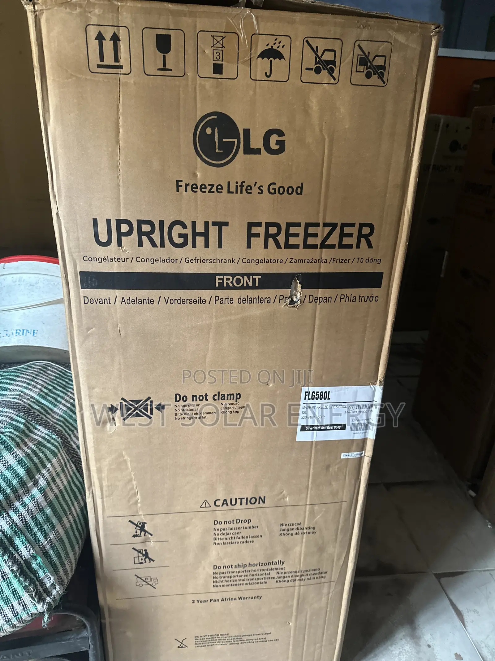 580L LG Upright Freezer